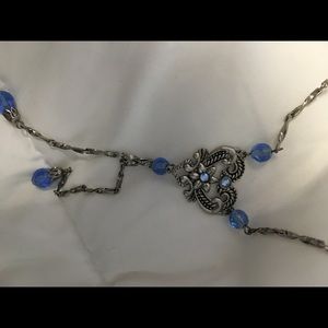 Silver western necklace